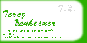 terez manheimer business card